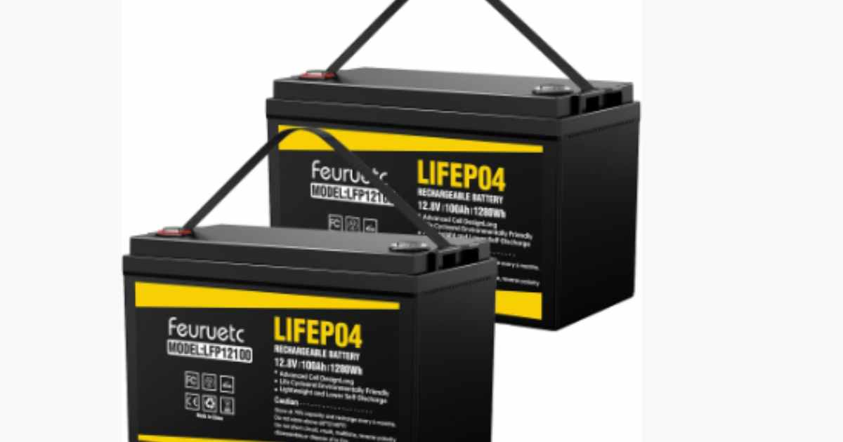 HAOSAILI 2 Pack 12V 100Ah Solar Battery Deep