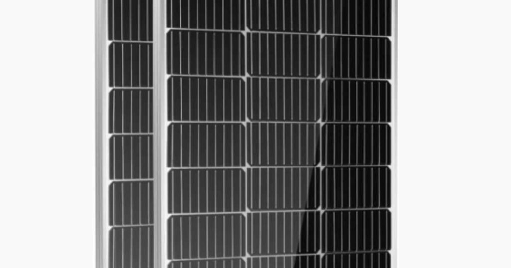 HQST 2pcs 100W 12V Monocrystalline Solar Panel, Up to 25%
