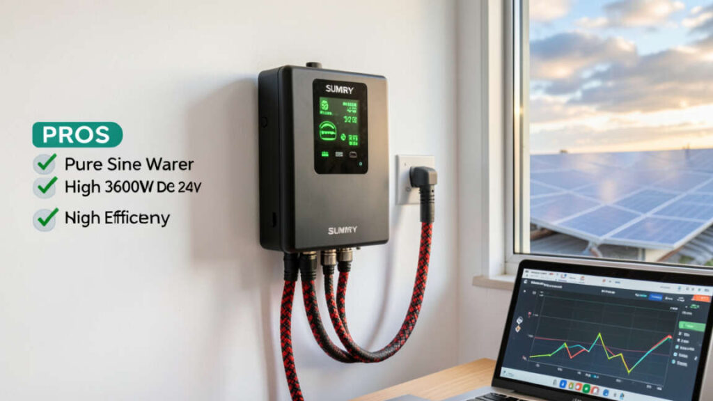 SUMRY Solar Inverter Charger, 3600W DC 24V to - Pros & Cons