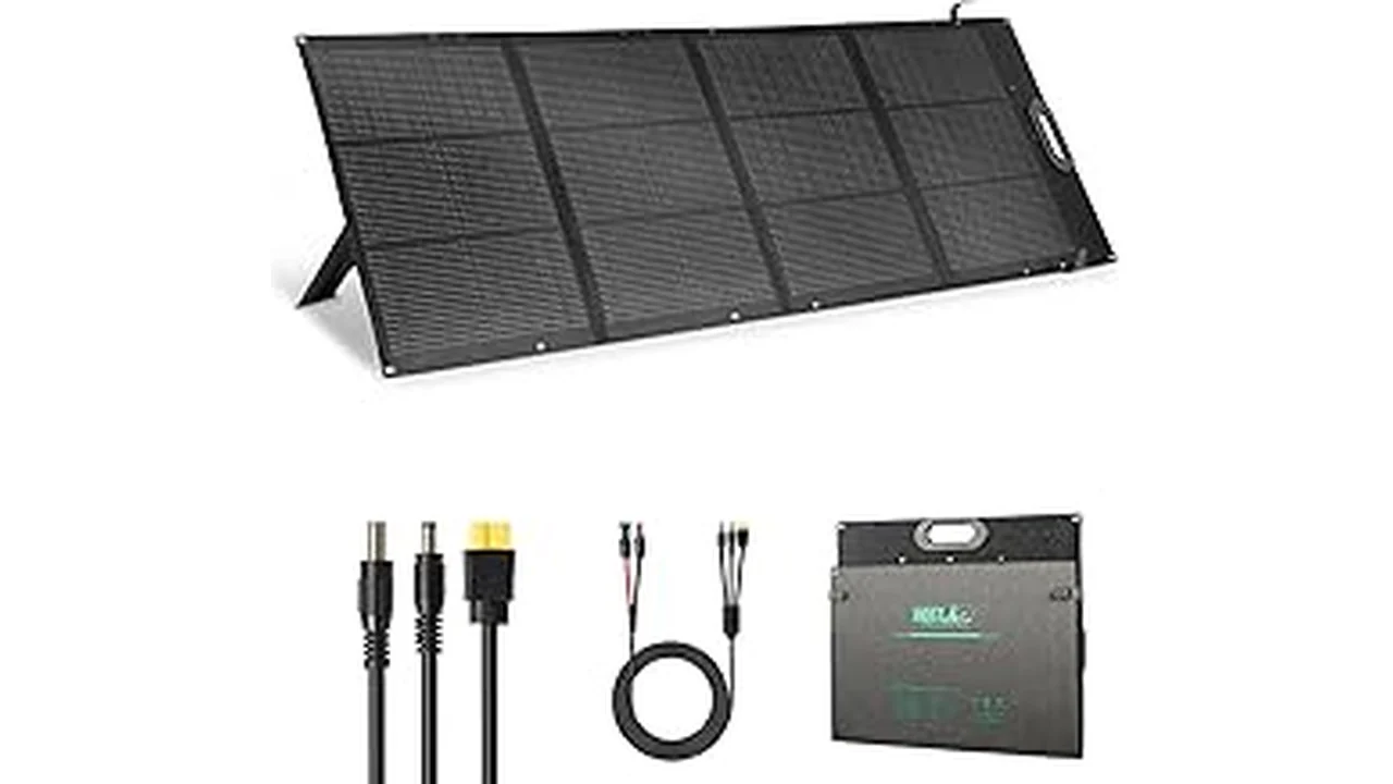 The image shows a featured off-grid solar kit ideal for powering Starlink and laptops in remote locations.