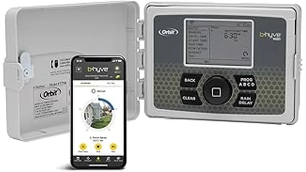 The image shows various top-rated smart sprinkler controllers, ideal for maintaining lawns with rain sensors.