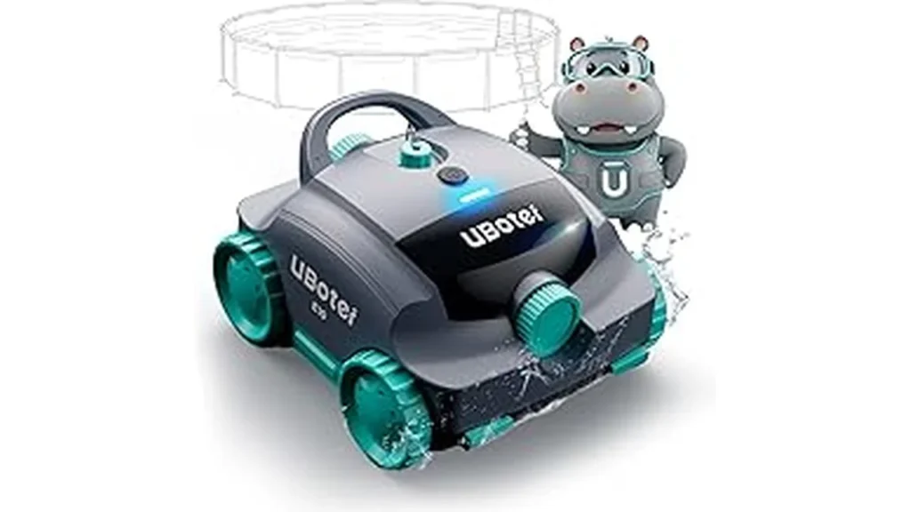 This image shows a robot pool cleaner in a clean pool, illustrating top choices for algae and stained tile.