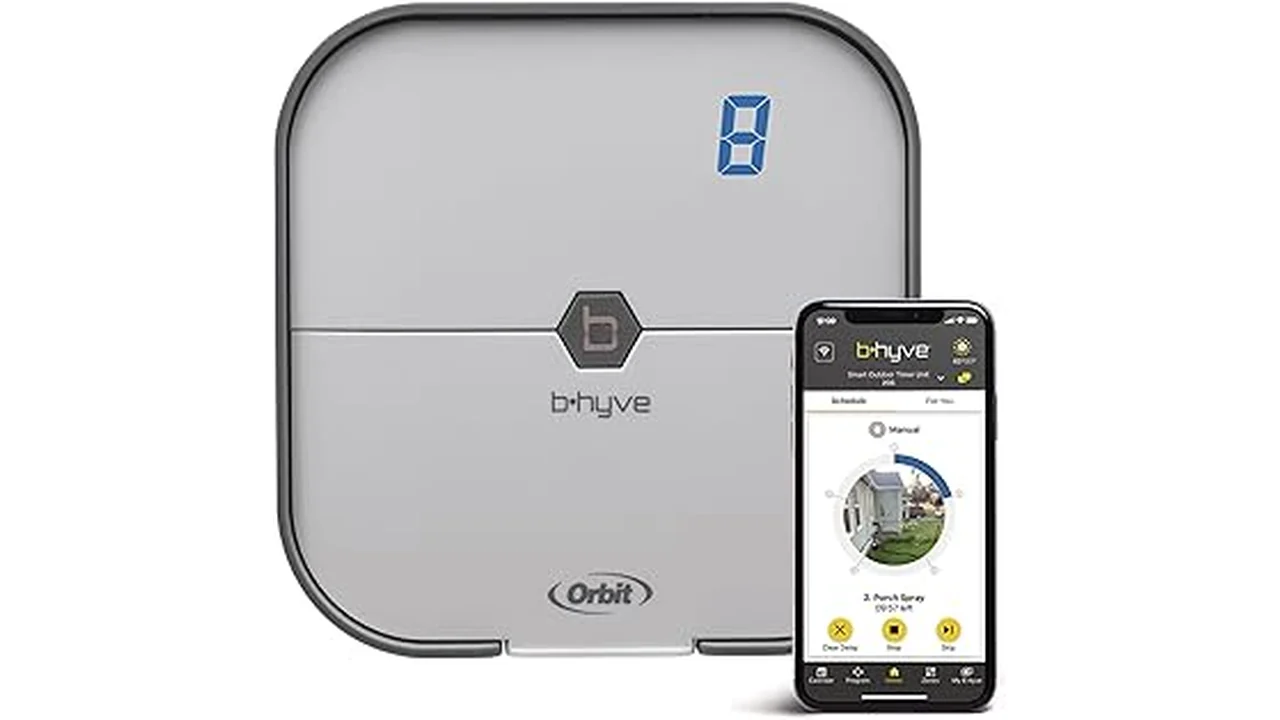 This image shows a collection of sleek smart sprinkler controllers, highlighting top-rated options with weather awareness features.