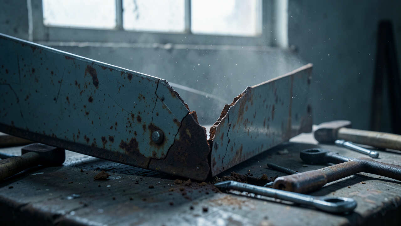 3. Warped or Cracked Frame - Structural Damage That Compromises Safety