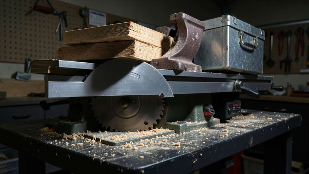 8. Don't Store Heavy Items on Top of the Saw