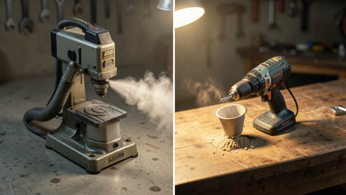 Key Differences Between Drill Press and Hand Drill Dust Collection