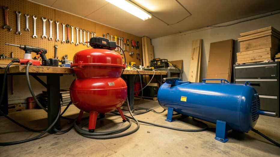 Pancake or Hot Dog Compressor – Better for Your Basement Workshop?