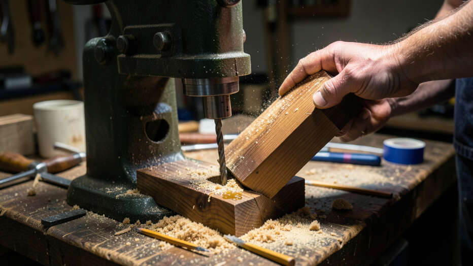 Should a Woodworkers Really Be Using a Drill Press Like This?
