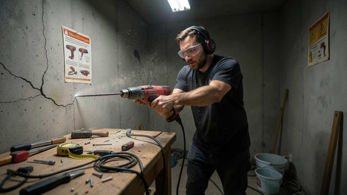 What Are the Risks of Using a Hammer Drill in a Home Workshop?